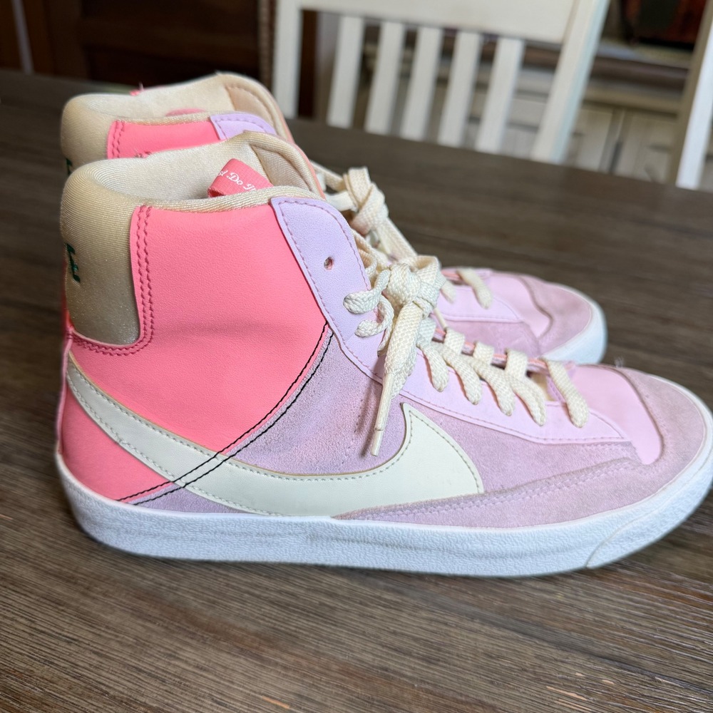 Nike Blazer Mid 77 SE Dance Sneakers Pink Foam Coconut Milk Womens 8.5 / 7Y - Picture 2 of 10